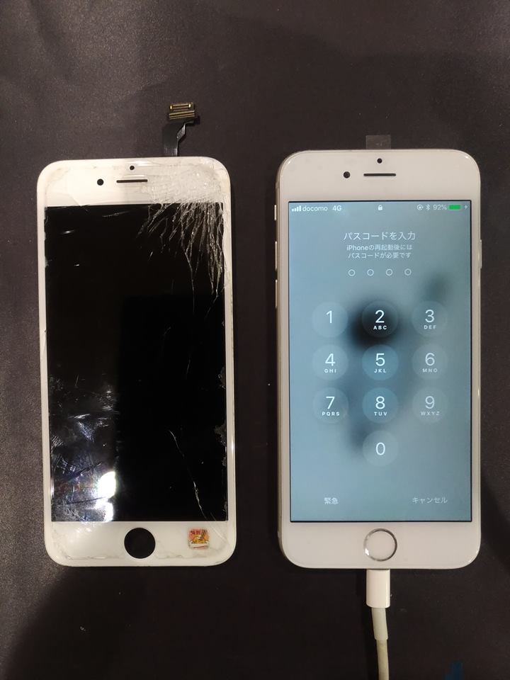 iPhone6 ガラス割れ修理